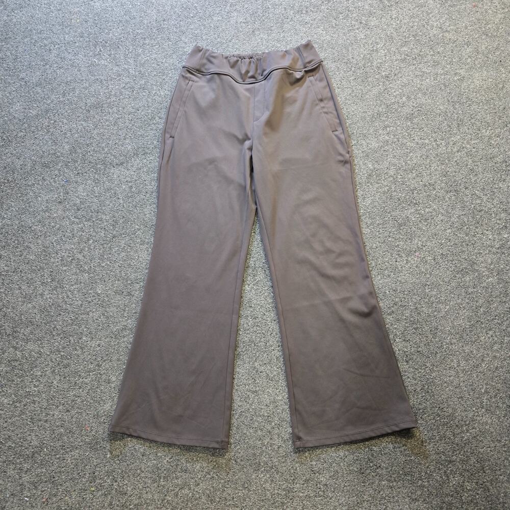 Halara Pants Womens Medium Petite Gray Flare Stretchy Pull On Capsule Casual